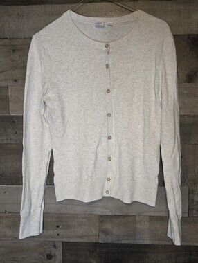 GAP Light Gray Button-Down Cardigan